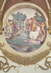 Scene Showing That Those Born Under the Sign of Virgo in Conjunction with the Constellation of the Crown Are Bestowed with a Love for Flowers and Gardens, Symbolised by Young People Weaving Garlands